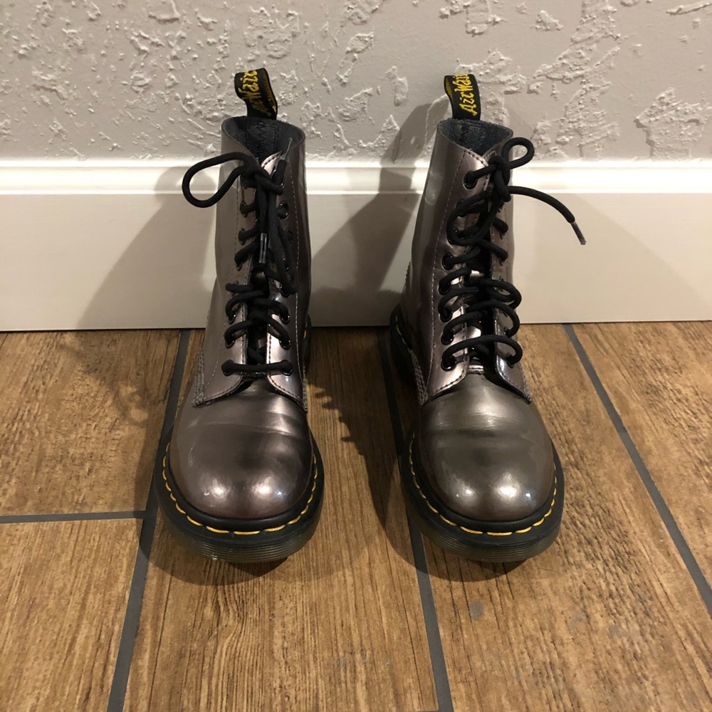 One pair of Doc Martin boots.
